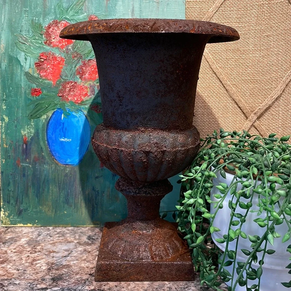 Vintage cast iron planter